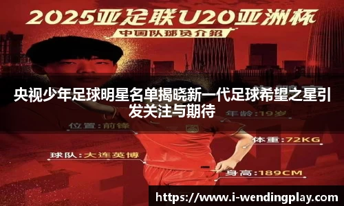 央视少年足球明星名单揭晓新一代足球希望之星引发关注与期待